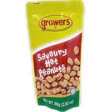 Growers Peanut Savory Hot 80gr